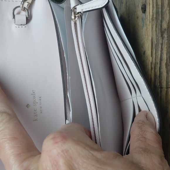 NWT Kate Spade Olive Green Scallop-Edge Smooth Leather Gemma Wallet - Picture 5 of 7